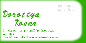 dorottya kosar business card